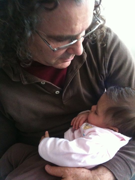 BEBA Cofounder Ray Castellino holding baby